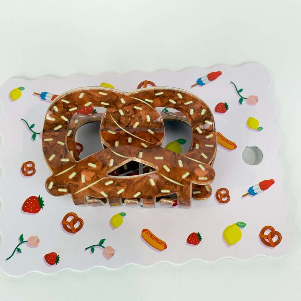 Pretzel shaped hair claw clip. New with tags